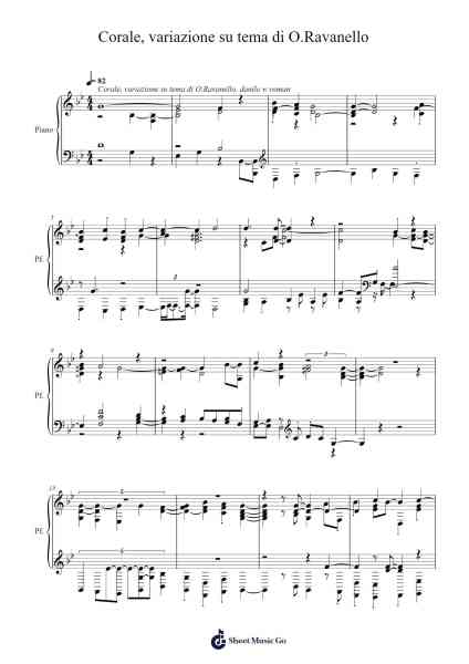 Corale, variazione su tema di O.Ravanello Sheet Music by danilowroman-Arr.Woodthorne Rylee