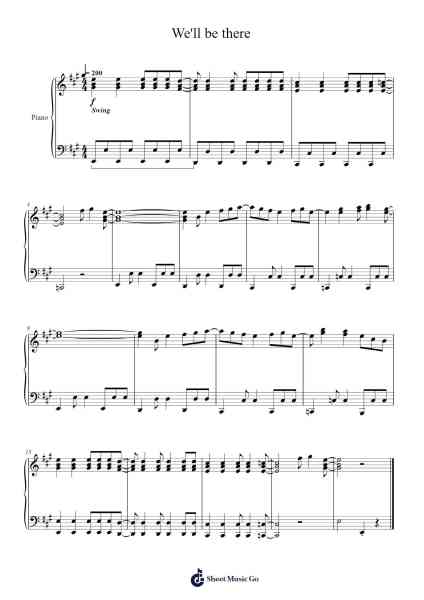 We'll Be There (From "We Bare Bears") Sheet Music by bsdp5zvfbj-Arr.Norgiles