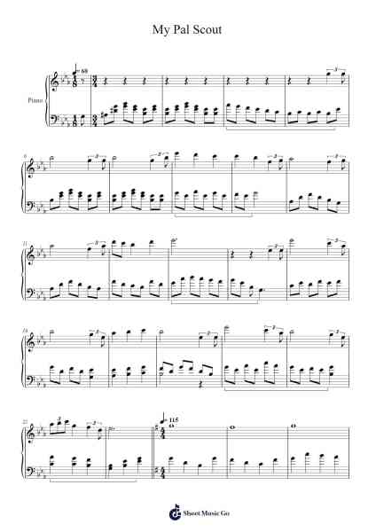 My Pal Scout 15 Minutes Of Bedtime Music Sheet Music by Johannes Brahms-Arr.Bergdrew Browningthur