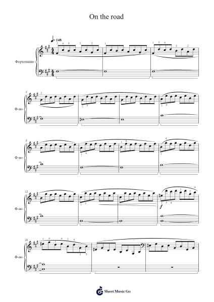 On the Road Sheet Music by Д. Зайцев-Arr.Rareade Zoelotte