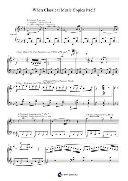 When Classical Music Copies Itself Sheet Music by eloi1234el-Arr.Freeclife