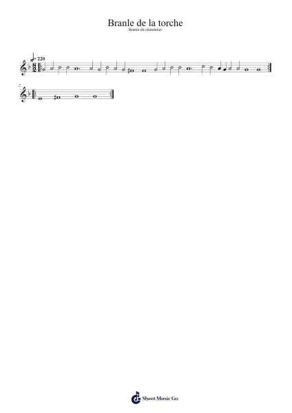 Branle de la torche 樂譜由 Traditional - 編曲 Tertin