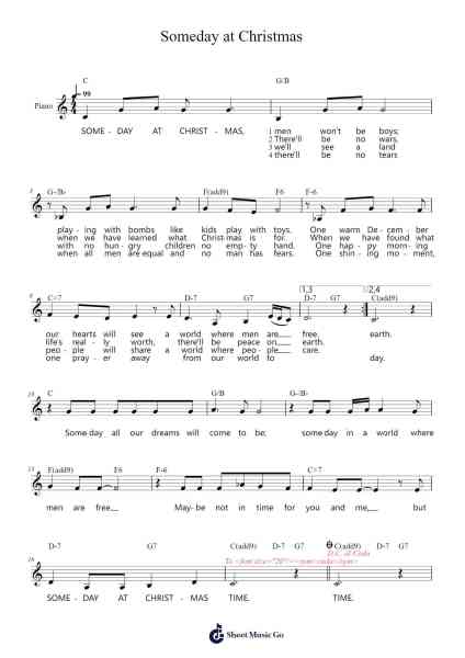 Someday at Christmas Sheet Music by Stevie Wonder-Arr.Yorkkim