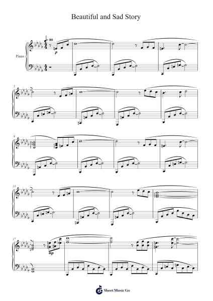 Beautiful and Sad Story Sheet Music by Masao Aichi-Arr.Taykin Wertor