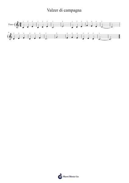 Valzer di campagna Musica per pianoforte di undamaris - Arr.Vefrank Graseph