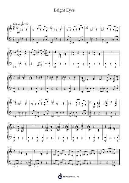 Bright Eyes Sheet Music by Ludwig Göransson-Arr.Derion