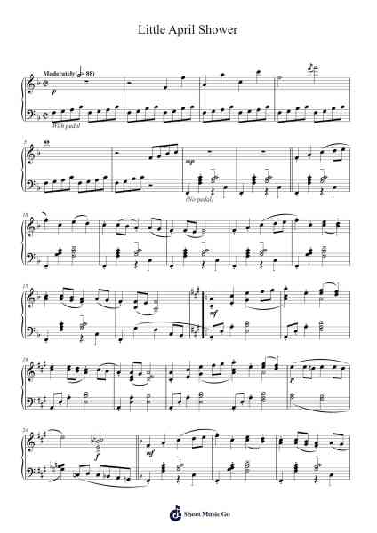 Little April Shower Sheet Music by Paul Young-Arr.Louhal