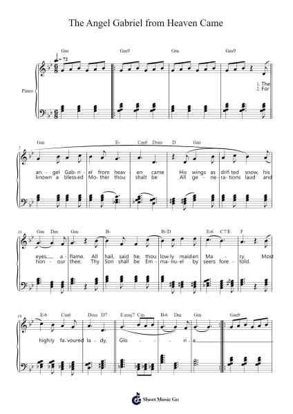 The Angel Gabriel from Heaven Came Sheet Music by Traditional Basque Carol-Arr.Hilye