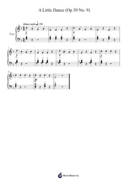 A Little Dance (Op 39 No. 9) Sheet Music by Dmitry Kabalevsky-Arr.Benga