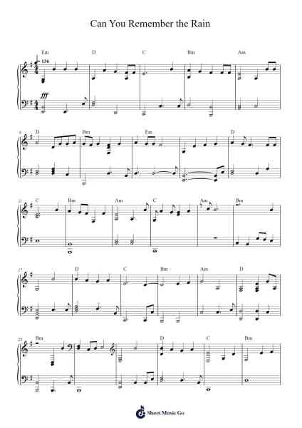 Can You Remember the Rain Sheet Music by The Sylvers-Arr.Latnon Yonngpold