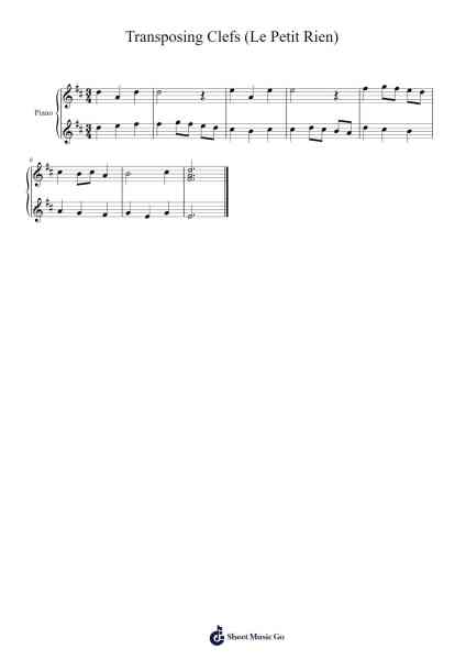 Transposing Clefs (Le Petit Rien) Sheet Music by Natalie Peterson-Arr.Scottcy Bachfinn