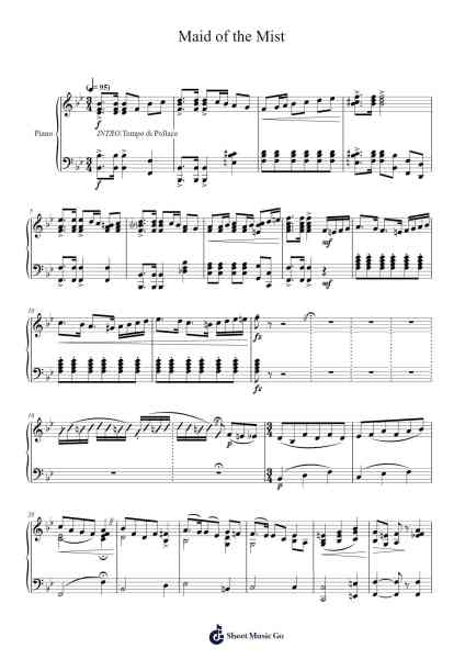Maid of the Mist Sheet Music by Herbert Lincoln Clarke-Arr.Shelmore Yetgrant