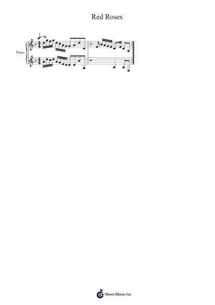 Red Roses Sheet Music by Lil Skies-Arr.Bisay