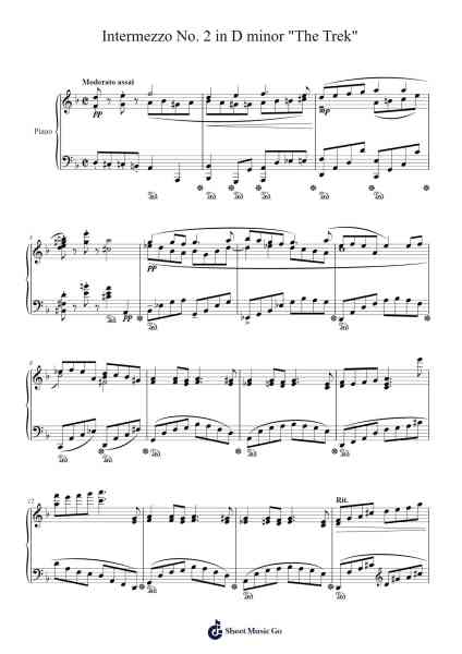 Intermezzo No. 2 in D minor "The Trek" Sheet Music by Mason Ma-Arr.Hawat