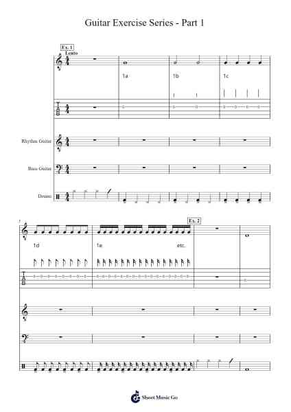 Guitar Exercise Series - Part 1 Sheet Music by Misc-Arr.Swinria
