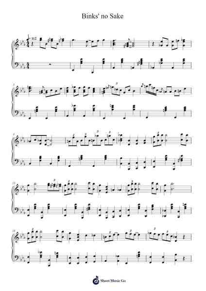 Binks' no Sake Sheet Music by Kohei Tanaka-Arr.Lawwald