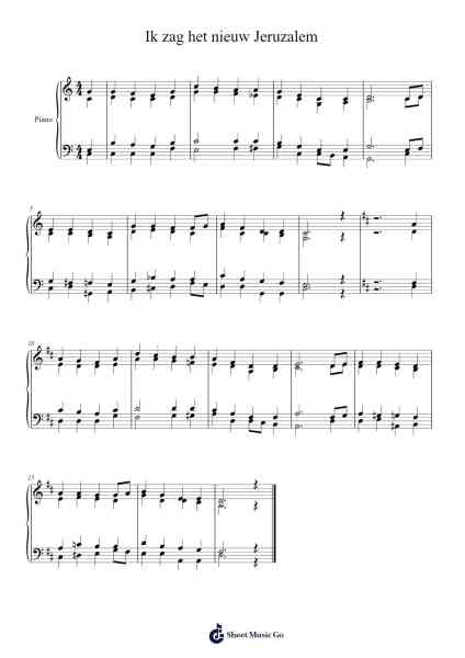 Ik zag het nieuw Jeruzalem Sheet Music by asv209-Arr.Phillen Gillpont