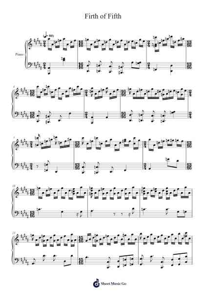 Firth of Fifth Sheet Music by Genesis-Arr.Merdawn