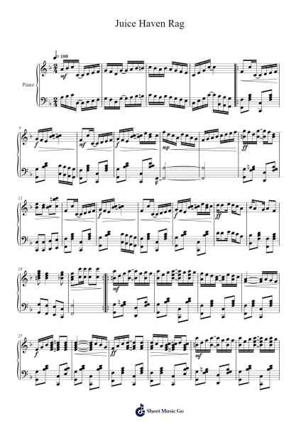 Juice Haven Rag Sheet Music by Stilkim-Arr.Lamjane