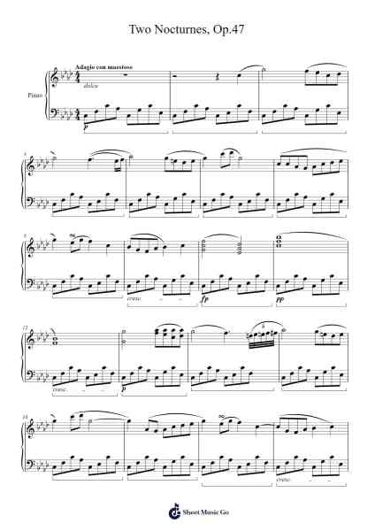 Nocturnes, Op. 47 Sheet Music by klaudious-Arr.Cocroft Blairkins