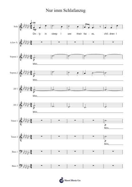 Nur imm Schlafanzug Sheet Music by -Arr.Blyder