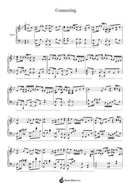 Connecting Sheet Music by halyosy-Arr.Bloorvogt