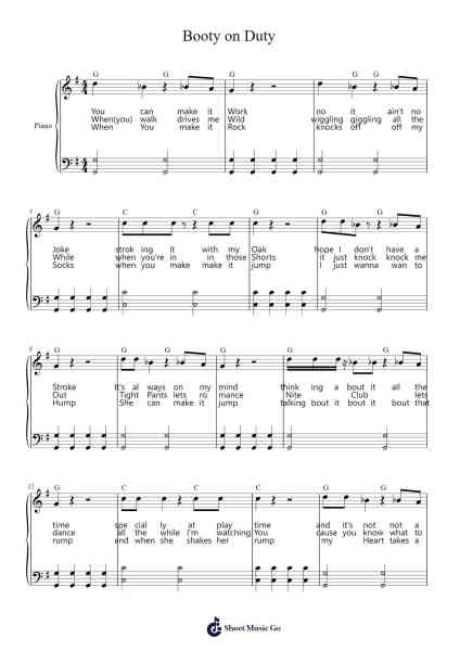Booty on Duty Sheet Music by undefined-Arr.Faulkmax