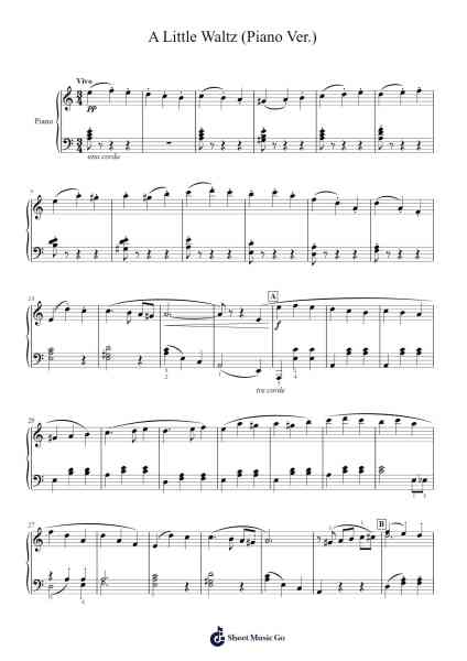 A Little Waltz Sheet Music by Gakkunnn-Arr.Thodoreien