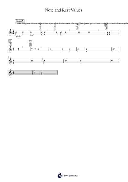 Note and Rest Values Sheet Music by undefined-Arr.Lauven Joyceleif