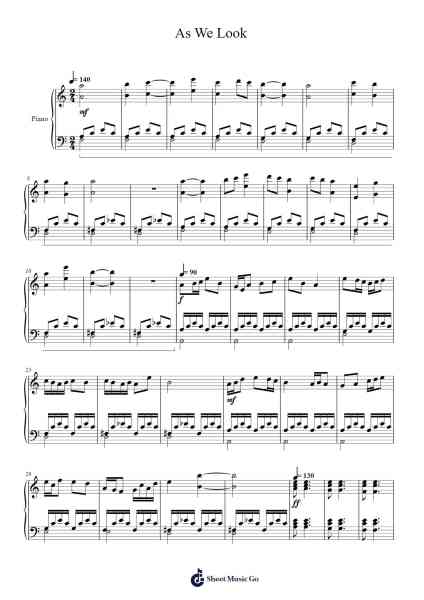 As We Look Sheet Music by Pulgar Keyclife-Arr.Copclife Hudvan