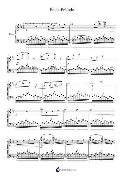 Étude-Prélude Sheet Music by Chagie-Arr.Wavieve Katdy