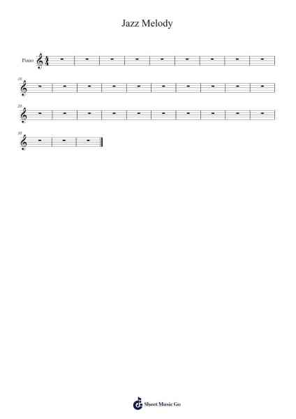 Jazz Melody Sheet Music by Misc-Arr.Hoybooth Saulives