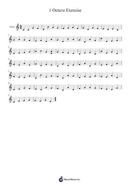 1 Octave Exercise Sheet Music by undefined-Arr.Saske