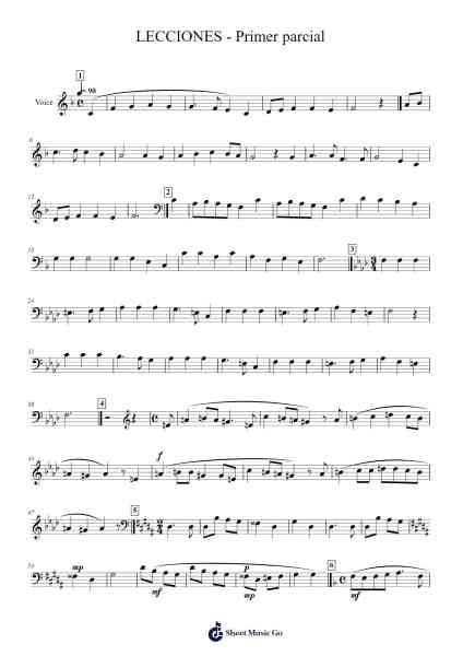 LECCIONES - Primer parcial Sheet Music by Isaac3-Arr.Oryet Zosoll