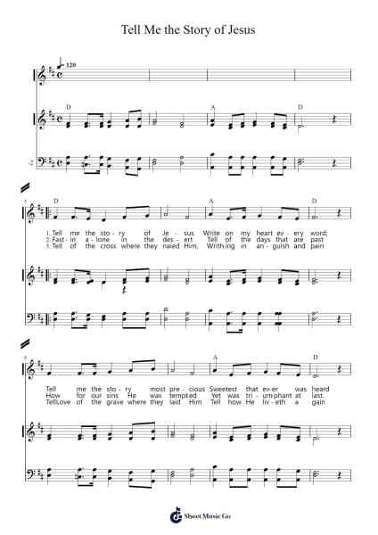 Tell Me the Story of Jesus Sheet Music by John R. Sweney-Arr.Hulclark
