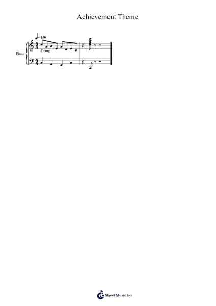 Achievement Theme Sheet Music by Mic De Villa-Arr.Popgram Migcky