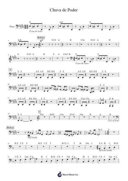 Chuva de Poder Sheet Music by Eyshila-Arr.Reedthey Zeway