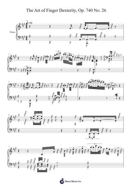 The Art of Finger Dexterity, Op. 740 No. 26 Sheet Music by Carl Czerny-Arr.Junerald