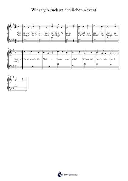 Wir sagen euch an den lieben Advent Sheet Music by Heinrich Rohr-Arr.Dierbrow Yervi