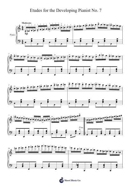 Etudes for the Developing Pianist No. 7 Sheet Music by Hunter Rhee-Arr.Rontrine Ollyn