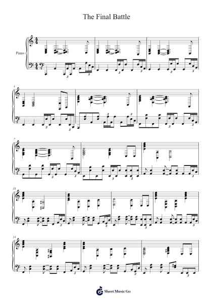 The Final Battle Sheet Music by Tsukasa Saitoh-Arr.Yuledon