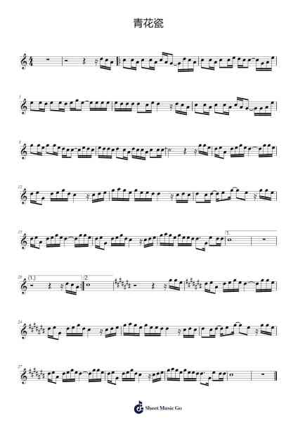 Blue and White Porcelain Sheet Music by Jay Chou-Arr.Laupound