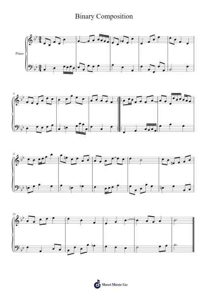 Binary Composition Sheet Music by Generene Chauky-Arr.Chrisriah Sheicia