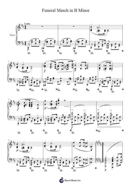 Funeral March in B Minor, Op. 18 Sheet Music by J. Demitri-Arr.Lewcar