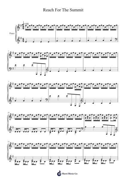 Reach For The Summit Sheet Music by Lena Raine-Arr.Maudfox Mikejames