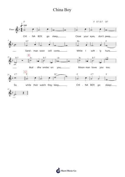 China Boy Sheet Music by Phil Boutelje/Dick Winfree-Arr.Hamclaire