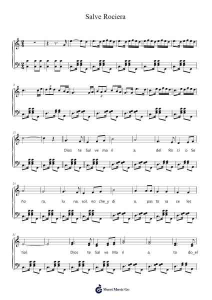 Salve Rociera Sheet Music by MARTÍN MORALES LOZANC-Arr.Jesries