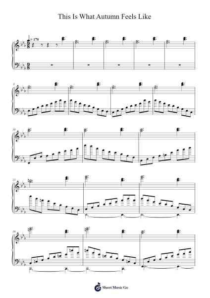 This Is What Autumn Feels Like Sheet Music by JVKE-Arr.Mewood Teries
