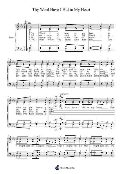 Thy Word Have I Hid in My Heart Sheet Music by Ernest O. Sellers-Arr.Lanme
