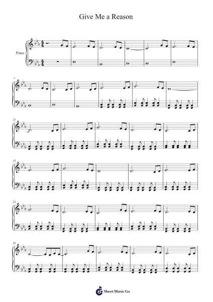 Give Me a Reason Sheet Music by Housebuck Boylejones-Arr.Kirkjoel